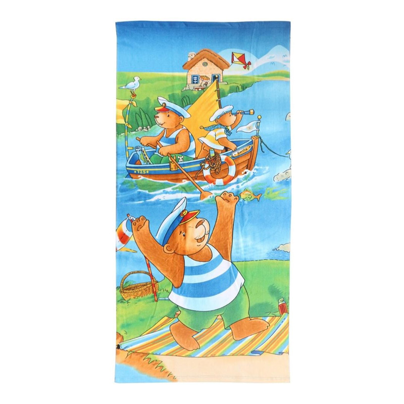 Asciugamano da bagno stampata da cartone animato personalizzato per bambini
