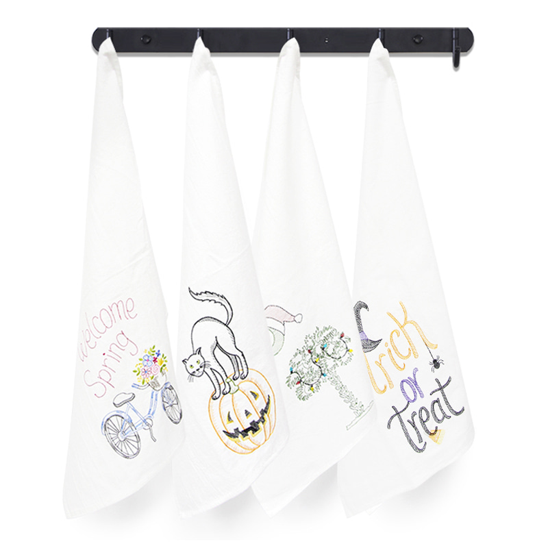 Canovaccio da tè da cucina da ricamo in cotone